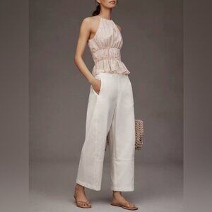 NWT Size M Tall- Pilcro The Izzie Relaxed Pull-On Barrel Pants Cotton (US$ 118)
